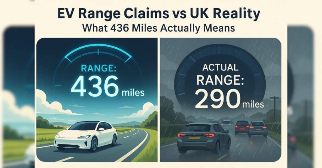 EV Range Claims vs UK Reality What 436 Miles Actually Means